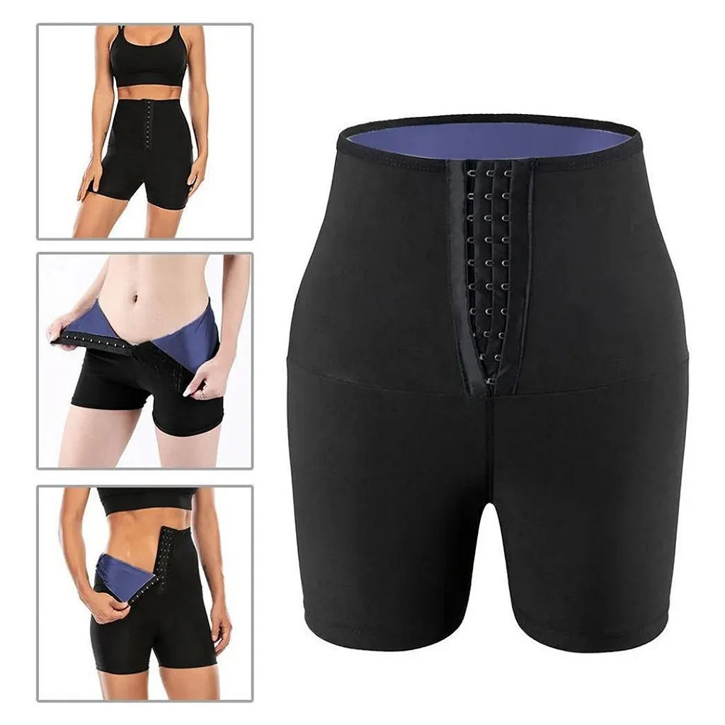 Shorts Sauna Quente Para Modelagem De Cintura Alta